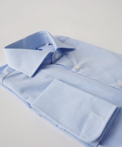 Alternative view of CAMISA ALGODÓN PATA DE GALLO AZUL