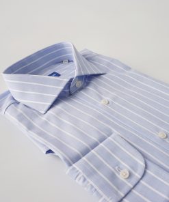 Alternative view of CAMISA ALGODÓN AZUL RAYA BLANCA
