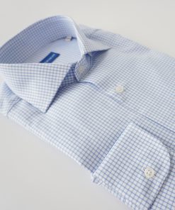 Alternative view of CAMISA  ALGODÓN CUADROS AZUL
