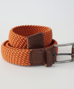 CINTURÓN TRENZADO ELÁSTICO NARANJA