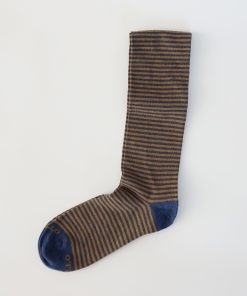 CALCETINES GALLO RAYAS ESTRECHAS MOSTAZA