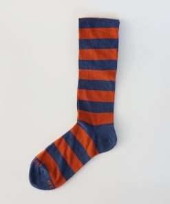 CALCETINES GALLO RAYAS ANCHAS NARANJA/AZUL