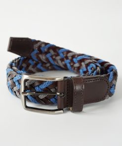 CINTURÓN TRENZADO AZUL