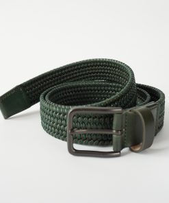 CINTURÓN TRENZADO ELÁSTICO VERDE