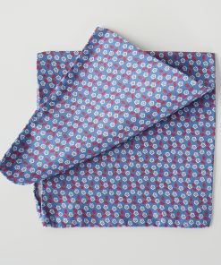 PAÑUELO SEDA DIBUJO AZUL