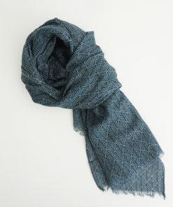 FOULARD LANA DIBUJO GEOMÉTRICO AZUL